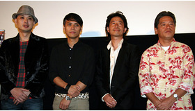 『40歳問題』ティーチインにて（左から）浜崎貴司、大沢伸一、桜井秀俊、中江裕司監督