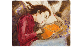 「Kurt Sleeping」1995 板に油彩 27.9×35.6 cm　&copy; Elizabeth Peyton, courtesy Sadie Coles HQ, London; Gladstone Gallery, New York andBrussels; neugerriemschneider, Berlin