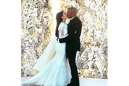 キム・カーダシアンの結婚式写真、インスタグラム史上最多「いいね！」を記録 画像