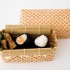 AKOMEYA オリジナル おにぎり籠（税込6,804円）大正14年創業の伝統竹工芸店・八木竹の熟練の職人が編む、手編みのおにぎり籠。内側にすだれを敷いてあるため、お手入れもしやすい。
