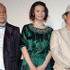 『落語娘』初日舞台挨拶に登壇した津川雅彦、ミムラ、中原俊監督。