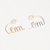 「LETTERED PIERCE」2文字 1,5120円