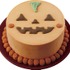 ハロウィンのシンボル「ジャック・オ・ランタン」のデザインの４～６人分サイズのアイスクリームケーキ。税込3,500円。