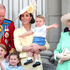 ウィリアム王子、キャサリン妃、ジョージ王子、シャーロット王女、ルイ王子「トゥルーピング・ザ・カラー」 (C) Getty Images.