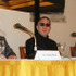 『明日への遺言』記者会見にて（左から）原正人、小泉堯史、ロジャー・パルバース