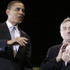 2月4日、バラク・オバマ氏の応援演説をするロバート・デ・ニーロ　-(C) Reuters/AFLO