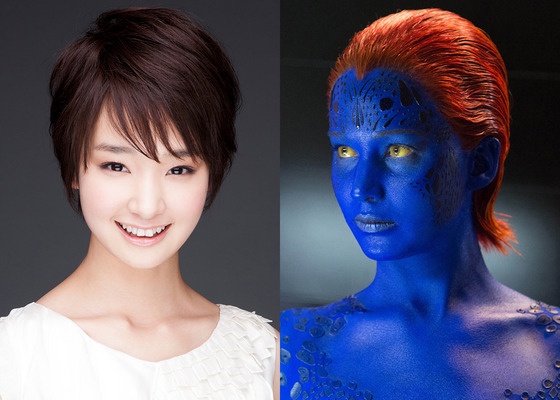 剛力彩芽＆ジェニファー・ローレンス（ミスティーク役）／『X-MEN：フューチャー＆パスト』 -(C)2014 Twentieth Century Fox.