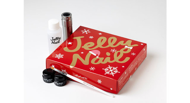■JellyNail LED ジェルネイルキット クリスマス限定パッケージ※クリスタルカラージェル2 個搭載（カラーの選択可能）・価格9,980円 (税込み)