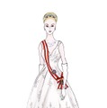 式典ドレス・デザイン画／『グレース・オブ・モナコ　公妃の切り札』-(C) 2014 STONE ANGELS SAS