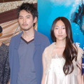『悪夢探偵2』完成披露記者会見。（左から）塚本晋也監督、松田龍平、三浦由衣、市川実和子。