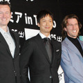 『レインフォール／雨の牙』ジャパン・プレミア。（左から）マックス・マニックス監督、椎名桔平、バリー・アイスラー