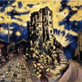 横尾忠則「DNF: 暗夜光路 眠れない街」 2001 年／カンヴァスにアクリル絵具／182 x 227.5 cm