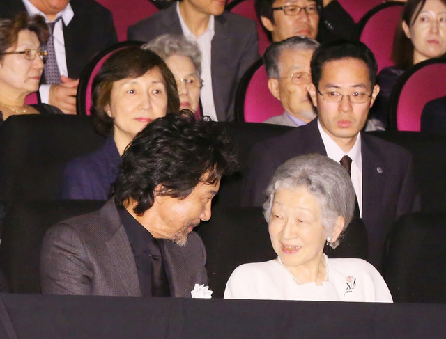 美智子さまと役所広司／『蜩の記』東日本大震災復興支援チャリティー試写会