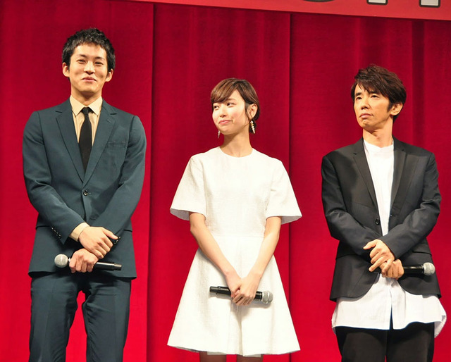 松坂桃李＆戸田恵梨香＆ユースケ・サンタマリア／『エイプリールフールズ』完成披露試写会