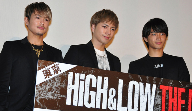 登坂広臣＆佐藤寛太＆今市隆二／『HiGH＆LOW THE MOVIE』舞台挨拶