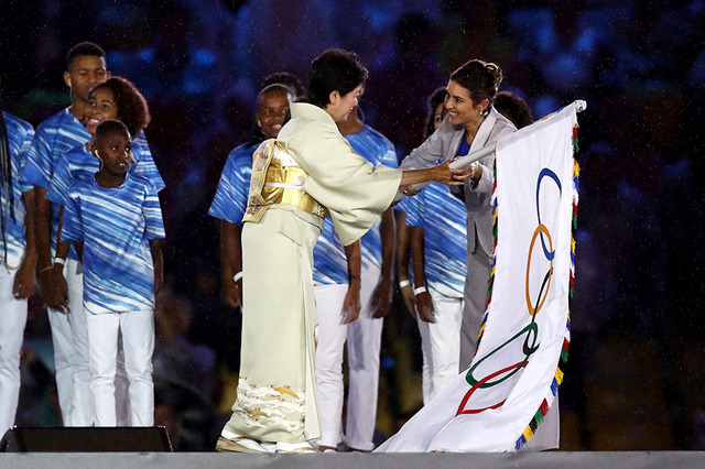 小池百合都知事／リオデジャネイロオリンピックの閉会式