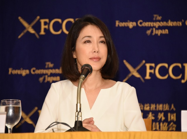 筒井真理子／映画『淵に立つ』試写及び記者会見