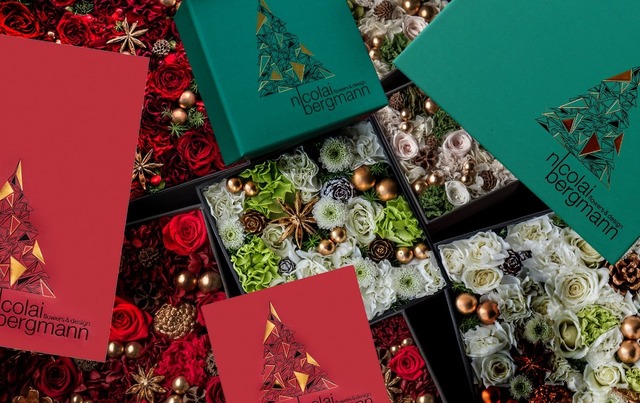 「ニコライ バーグマン フラワーズ & デザイン」が贈る、2016年クリスマス限定フラワーボックスアレンジメント