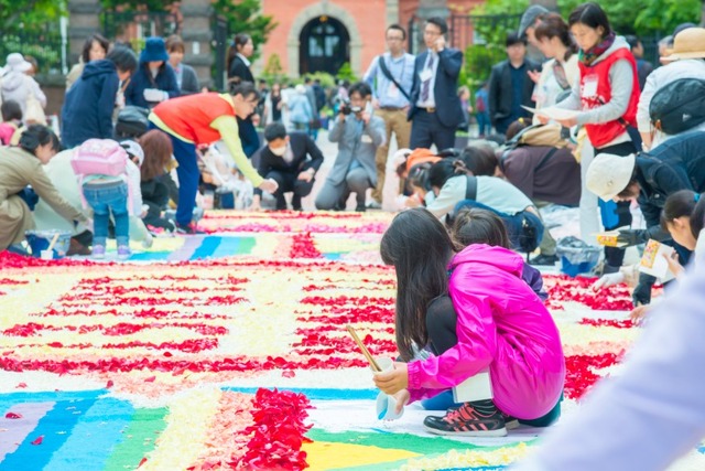 「東京インフィオラータ・ウィーク2017」花絵製作