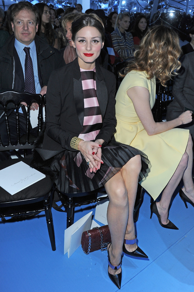 パリ・ファッション・ウィークにて「クリスチャン・ディオール」のショーに出席するオリヴィア・パレルモ（パリ）-(C) Getty Images