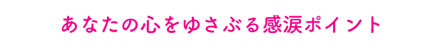 あなたの心をゆさぶる感涙ポイント