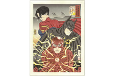フラッシュ＆バットマン＆スーパーガールが浮世絵に『ザ・フラッシュ』特別ビジュアル 画像