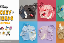 ミッキー＆フレンズの巾着ポーチやロンTなど、カジュアルアイテム発売　イメージカラーで統一した全5型 画像