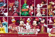 ミッキーマウスたちが赤衣装でドレスアップ！ Happyくじ「DISNEY クリスマスオーナメントくじ2026」ファミマ限定発売 画像