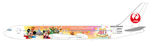 【ディズニー】TDR40周年記念の特別塗装機が登場！「JAL Colorful Dreams Express」6月9日より国内線に就航 ...