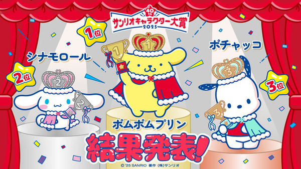 サンリオキャラクター大賞」ポムポムプリンが9年ぶり4度目の1位！5連覇