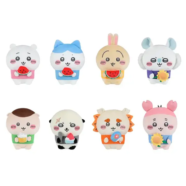 スイカを手にしたちいかわ達ぬいぐるみも登場！「エニマイくじ」が