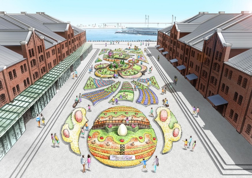 横浜赤レンガ倉庫にお花畑が出現 イースター をテーマに約80品種 Cinemacafe Net