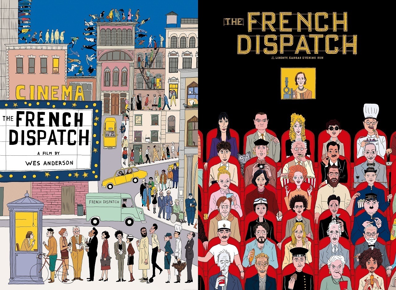 ウェス アンダーソンや超豪華キャストの姿も フレンチ ディスパッチ 観るも楽しいイラストポスター Cinemacafe Net