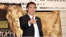 『ノーカントリー』日本公開を3月15日に控え、初来日を果たしたハビエル・バルデム。