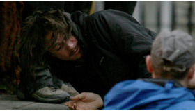 今年1月に『The Imaginarium of Doctor Parnassus』を撮影中のヒース　-(C) Splash/AFLO