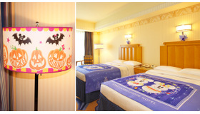 「ハロウィーン＆クリスマス」デコレーションの客室／(C)  Disney