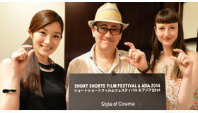 高梨臨（左）＆ローレンス・レイモンド（右）／「ショートショート フィルムフェスティバル ＆ アジア 2014」での対談