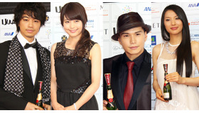 左から、斉藤工＆有村架純＆市原隼人＆芦名星／「ショートショート フィルムフェスティバル ＆ アジア 2014」アワードセレモニー