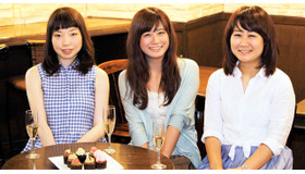 右から、「JJ」編集者・月田彩子さん＆「ゼクシィ海外ウエディング完全ガイド」編集者・仲井美夏さん＆「steady.」編集者・佐藤有紀さん／『わたしのハワイの歩きかた』座談会 in 銀座