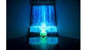 チームラボ《憑依する滝、人工衛星の重力》2014