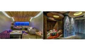 「リンバ ジンバラン バリ by アヤナ」のルーフトップ スパの内装。