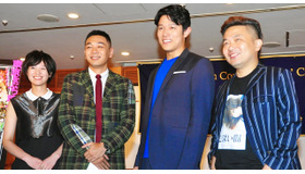 鈴木亮平＆YOUNG DAIS＆清野菜名＆園子温（監督）／『TOKYO TRIBE』外国人特派員協会会見