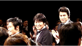 『The Good, The Bad, The Weird』公式上映。左からイ・ビョンホン、ソン・ガンホ、チョン・ウソン。 photo：Ayako Ishizu