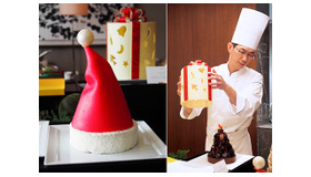 【3時のおやつ】今年はサンタ帽でお祝い!?　クリスマスケーキお披露目！