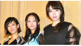 左から、水川あさみ＆木村文乃＆森カンナ／『太陽の坐る場所』初日舞台挨拶