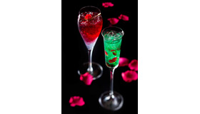 『美女と野獣』とコラボレーションしたオリジナルカクテル。各1,500円（消費税・サービス料別）