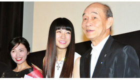 瀧内公美＆笹野高史＆渡辺奈緒子／『グレイトフルデッド』初日舞台挨拶