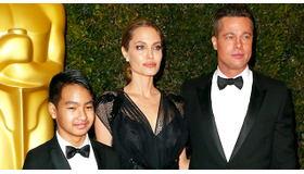 アンジェリーナ・ジョリー＆ブラッド・ピット＆長男マドックス -(C) Getty Images