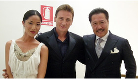 『INJU』のキャストたち（左から）源利華、ブノワ・マジメル、石橋凌　photo：Ayako Ishizu