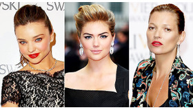ケイト・アプトン（1位）＆ミランダ・カー（3位）＆ケイト・モス（6位）／(C) Getty Images